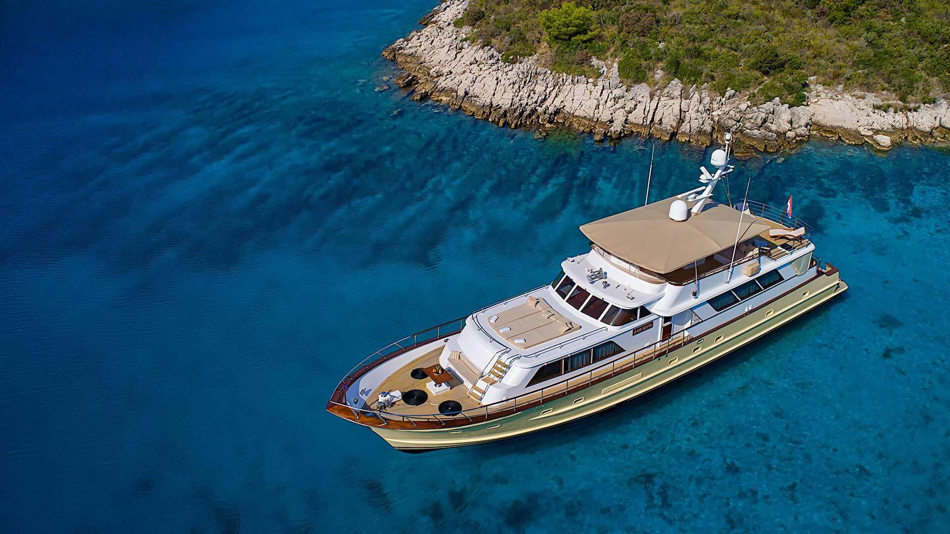 a boat on the water aboard AURIANE Yacht for Sale