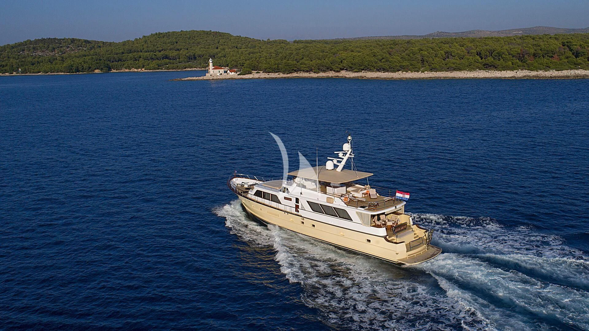 a boat on the water aboard AURIANE Yacht for Sale