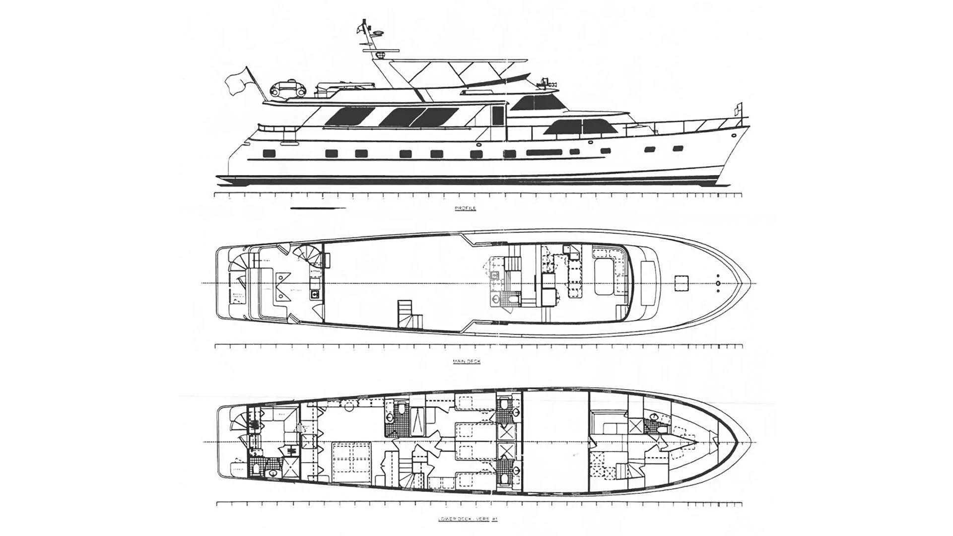 diagram, engineering drawing aboard AURIANE Yacht for Sale
