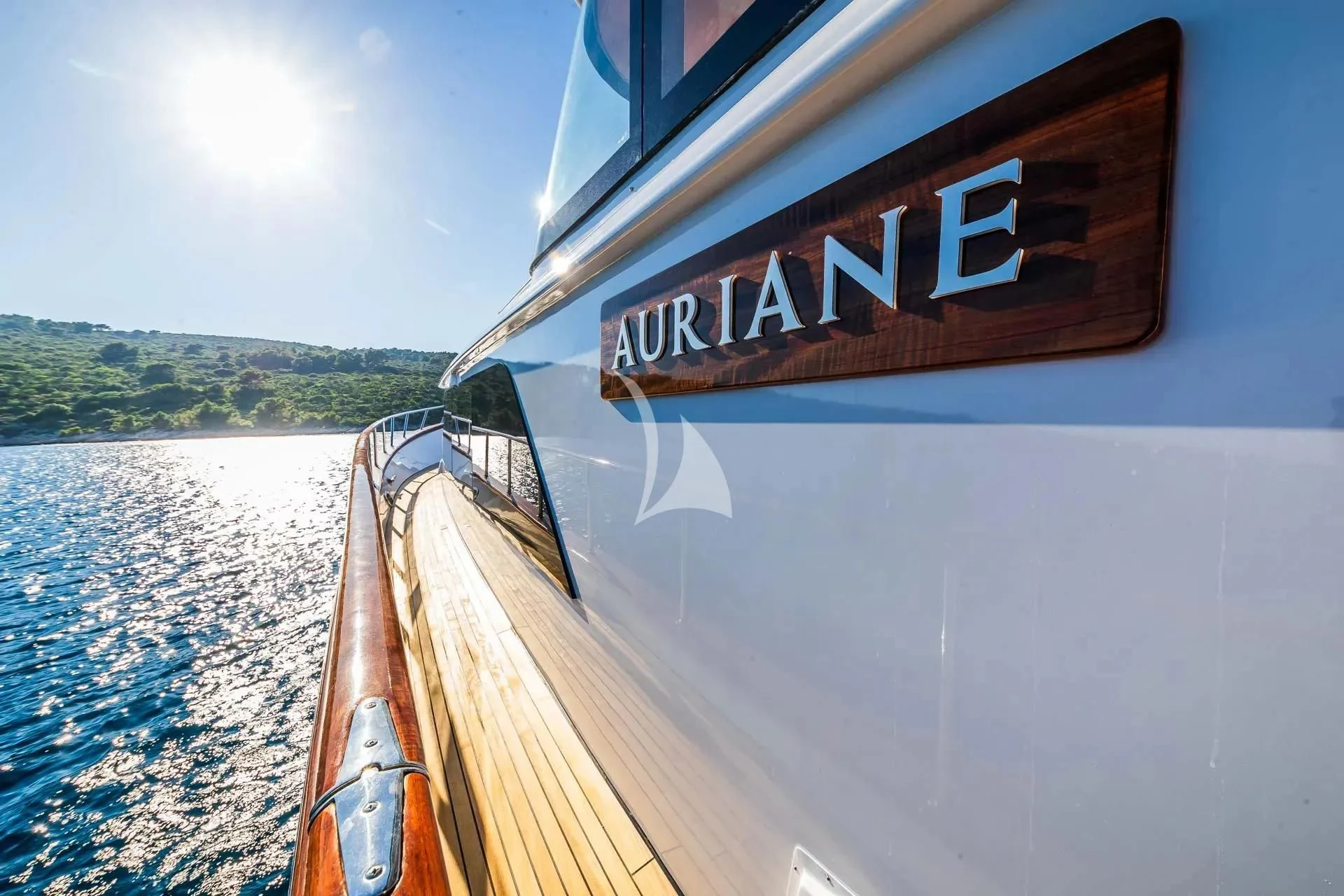 a boat on the water aboard AURIANE Yacht for Sale