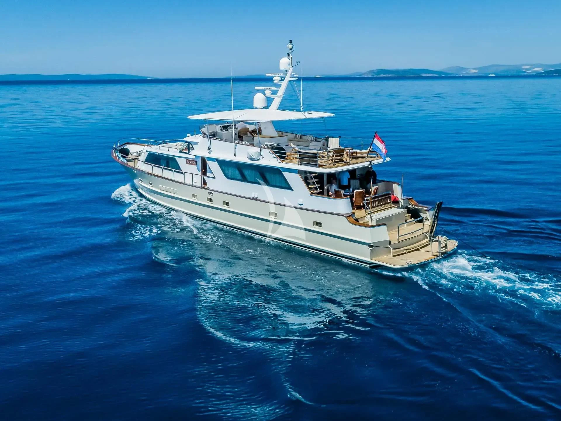 a boat on the water aboard AURIANE Yacht for Sale