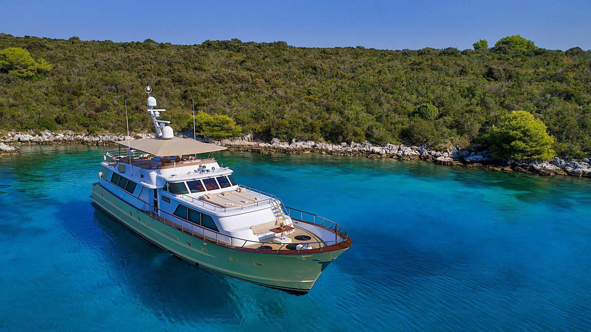 a boat in the water aboard AURIANE Yacht for Sale