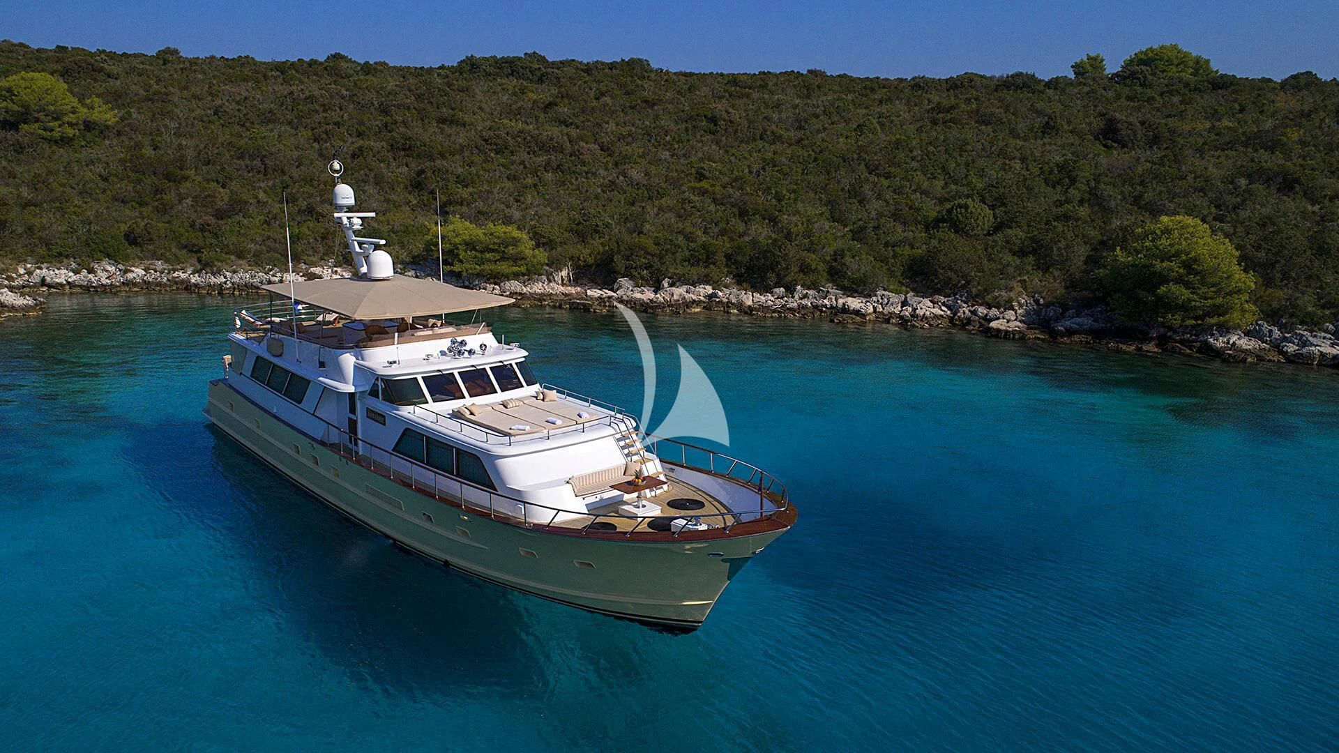 a boat on the water aboard AURIANE Yacht for Sale