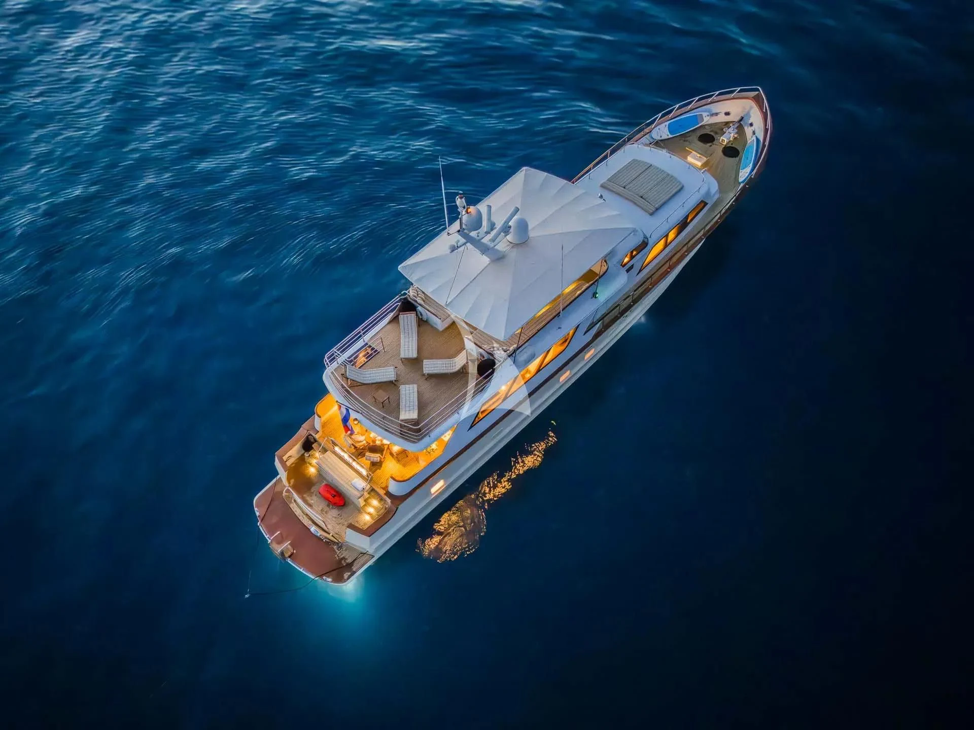 a ship in the water aboard AURIANE Yacht for Sale