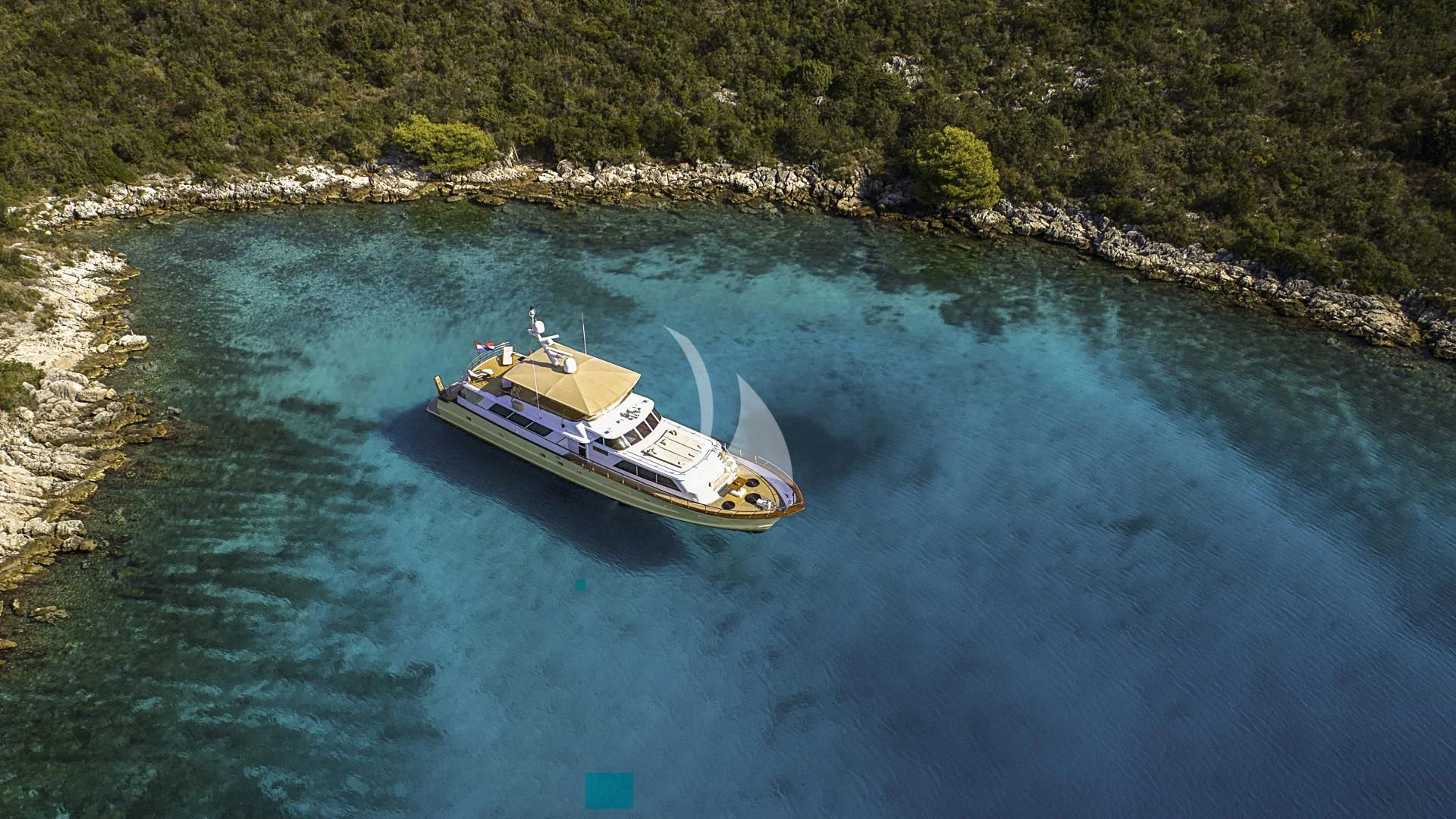 a boat on the water aboard AURIANE Yacht for Sale