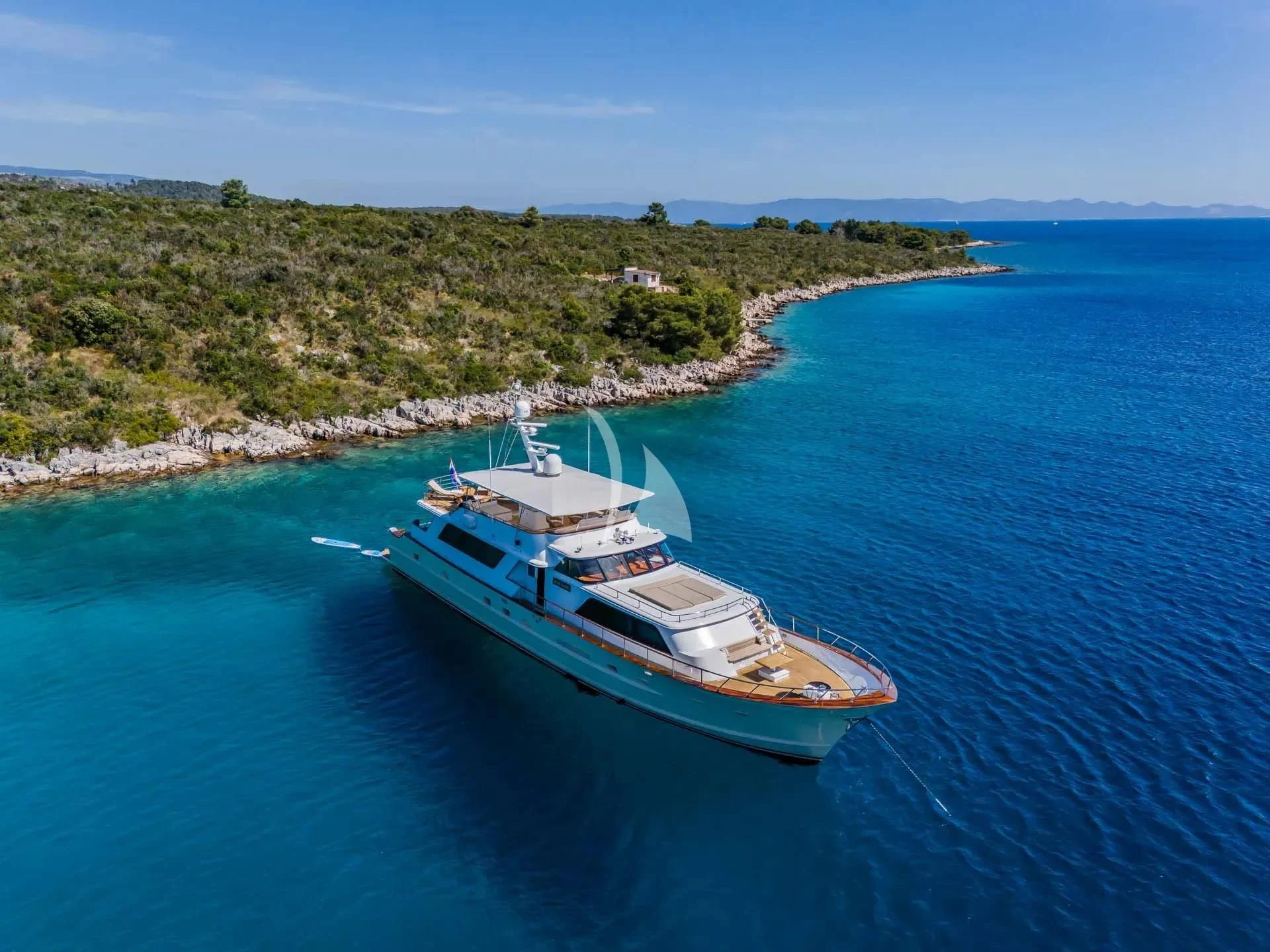 a boat on the water aboard AURIANE Yacht for Sale