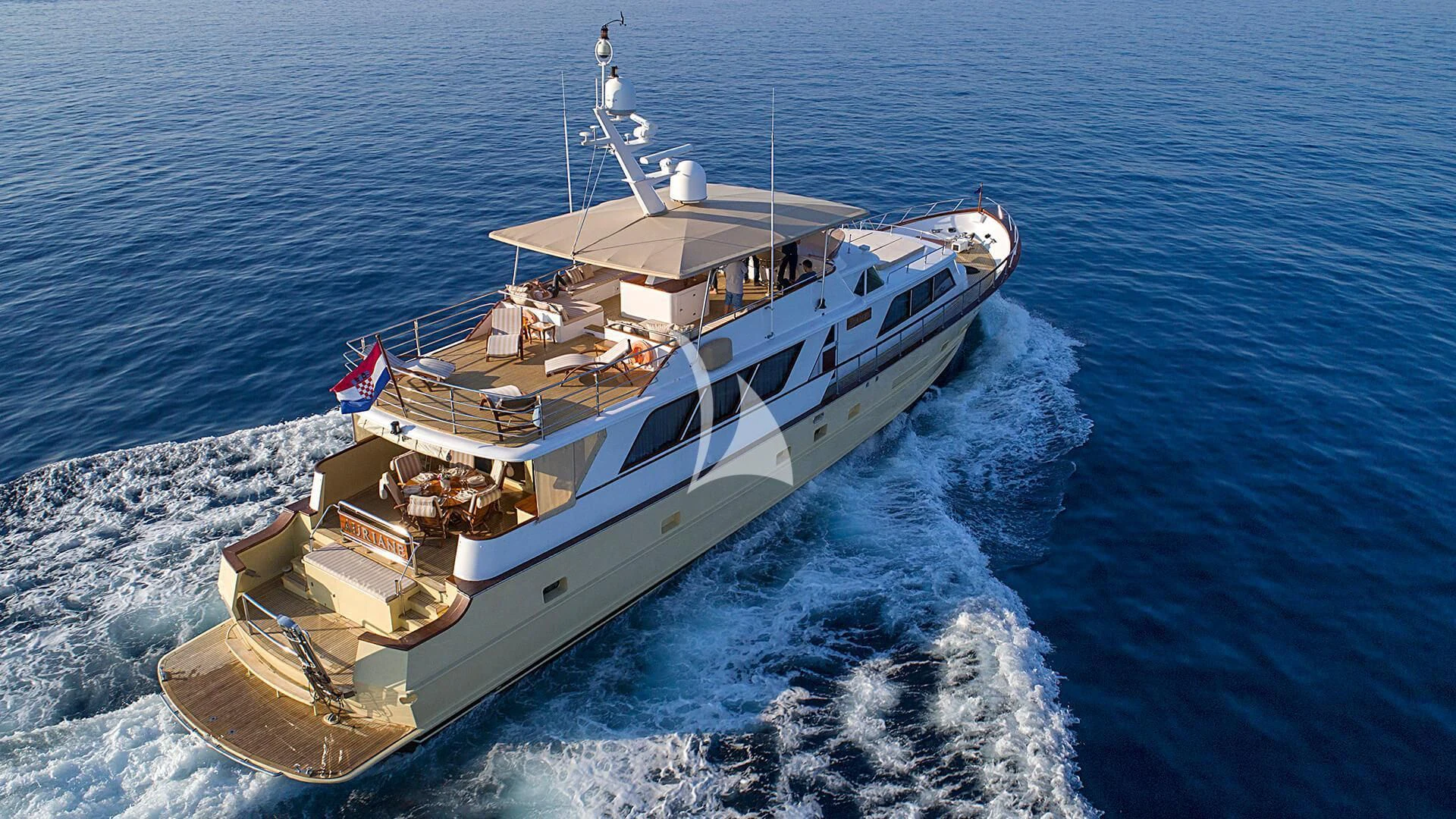 a ship on the water aboard AURIANE Yacht for Sale
