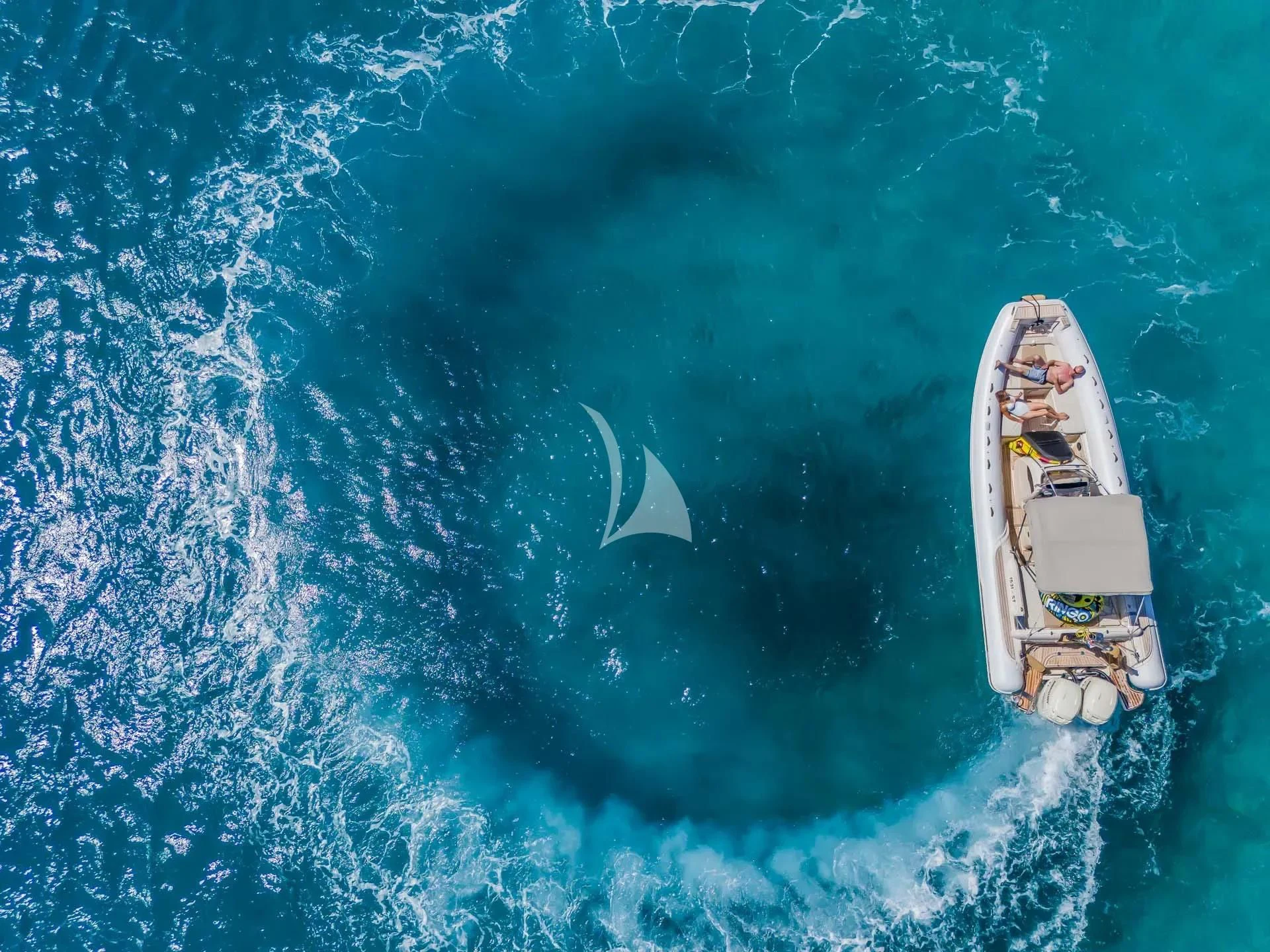 a space shuttle in the water aboard AURIANE Yacht for Sale