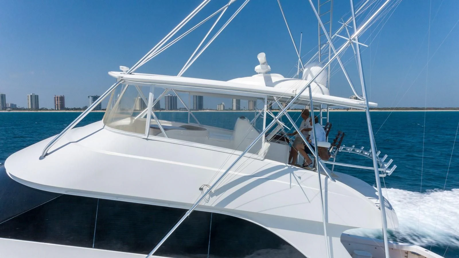a person on a boat aboard DONE DEAL Yacht for Sale