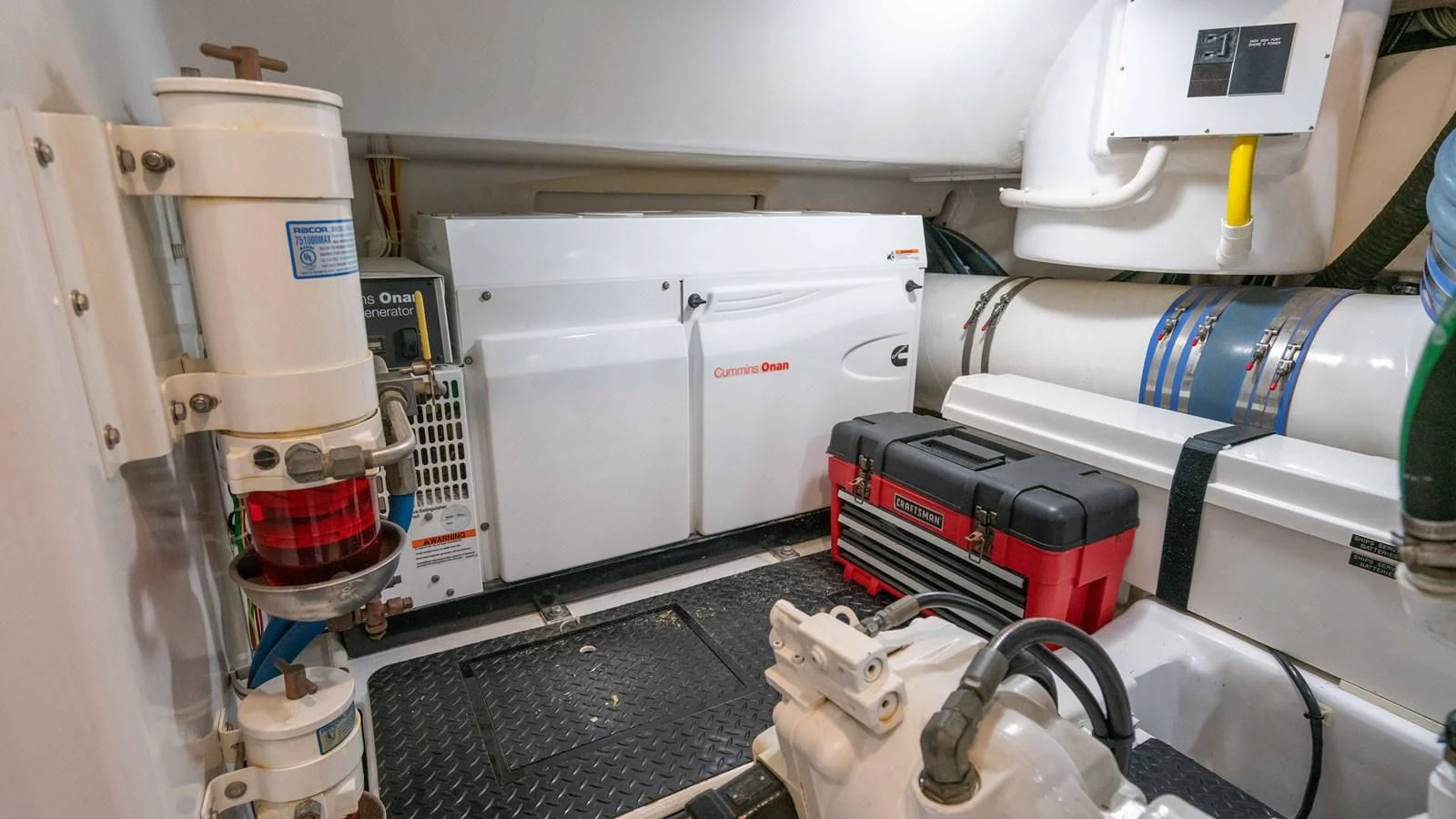 a car with a couple of large tanks in it aboard DONE DEAL Yacht for Sale