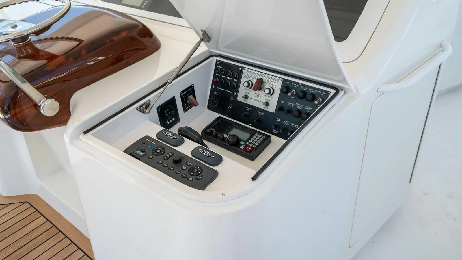 a white microwave oven aboard DONE DEAL Yacht for Sale