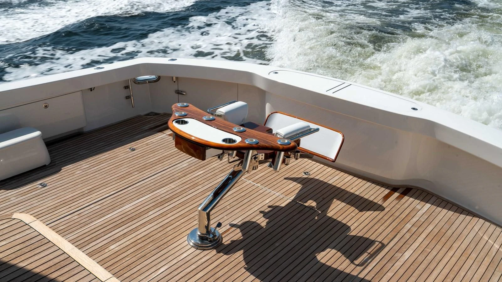 a boat on a deck aboard DONE DEAL Yacht for Sale