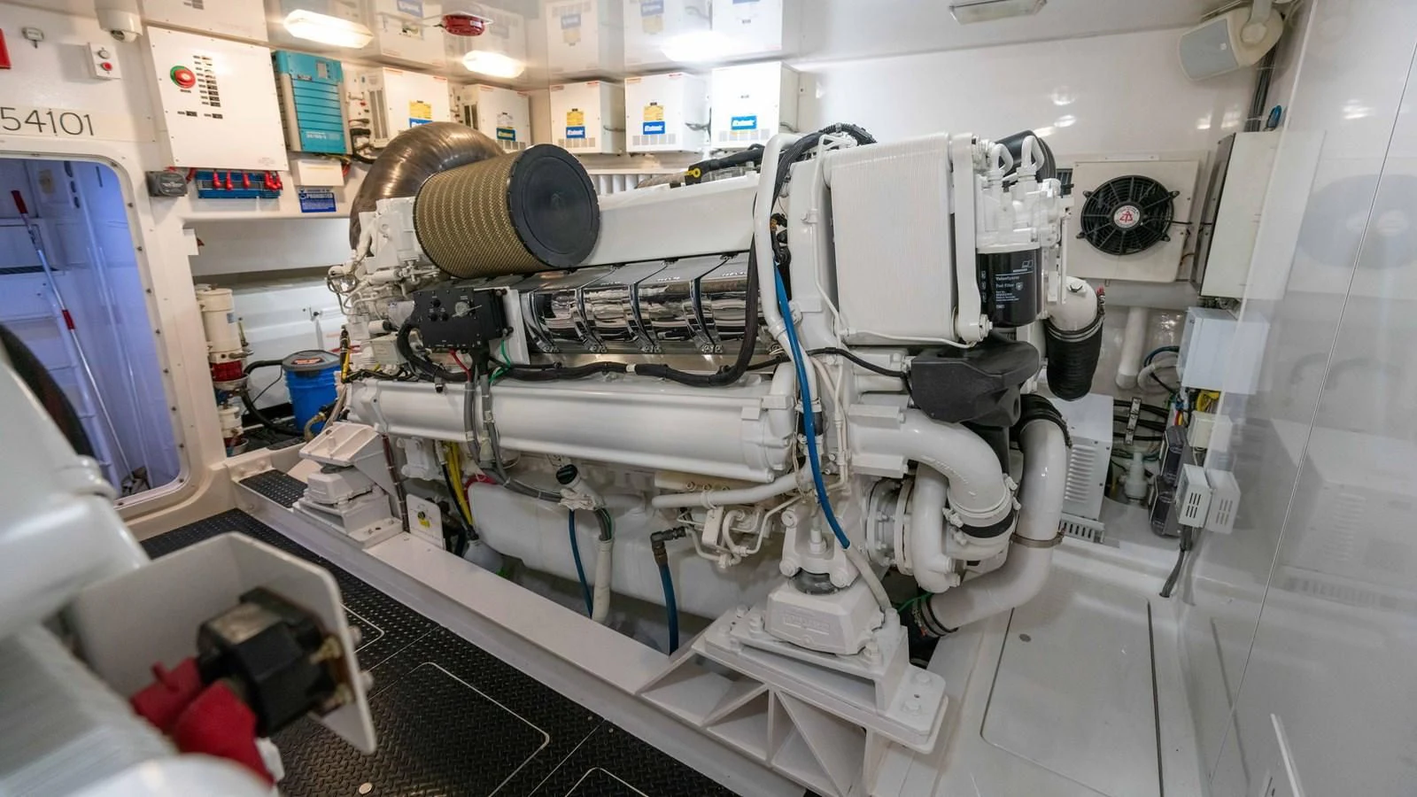 a machine with a large metal cylinder aboard DONE DEAL Yacht for Sale