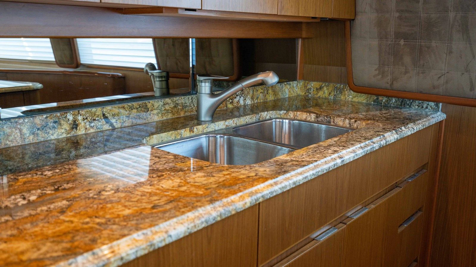 a kitchen sink with a faucet aboard DONE DEAL Yacht for Sale