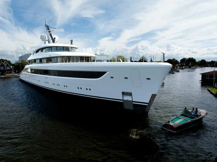 a boat on the water aboard ALVIA Yacht for Sale