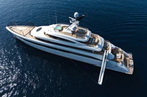 a boat in the water aboard ALVIA Yacht for Sale