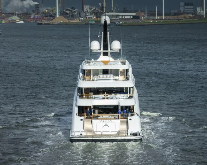 a boat on the water aboard ALVIA Yacht for Sale