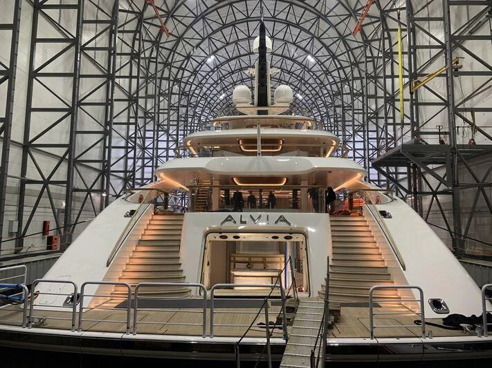 inside view of a building aboard ALVIA Yacht for Sale