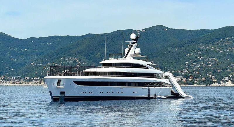 a boat in the water aboard ALVIA Yacht for Sale