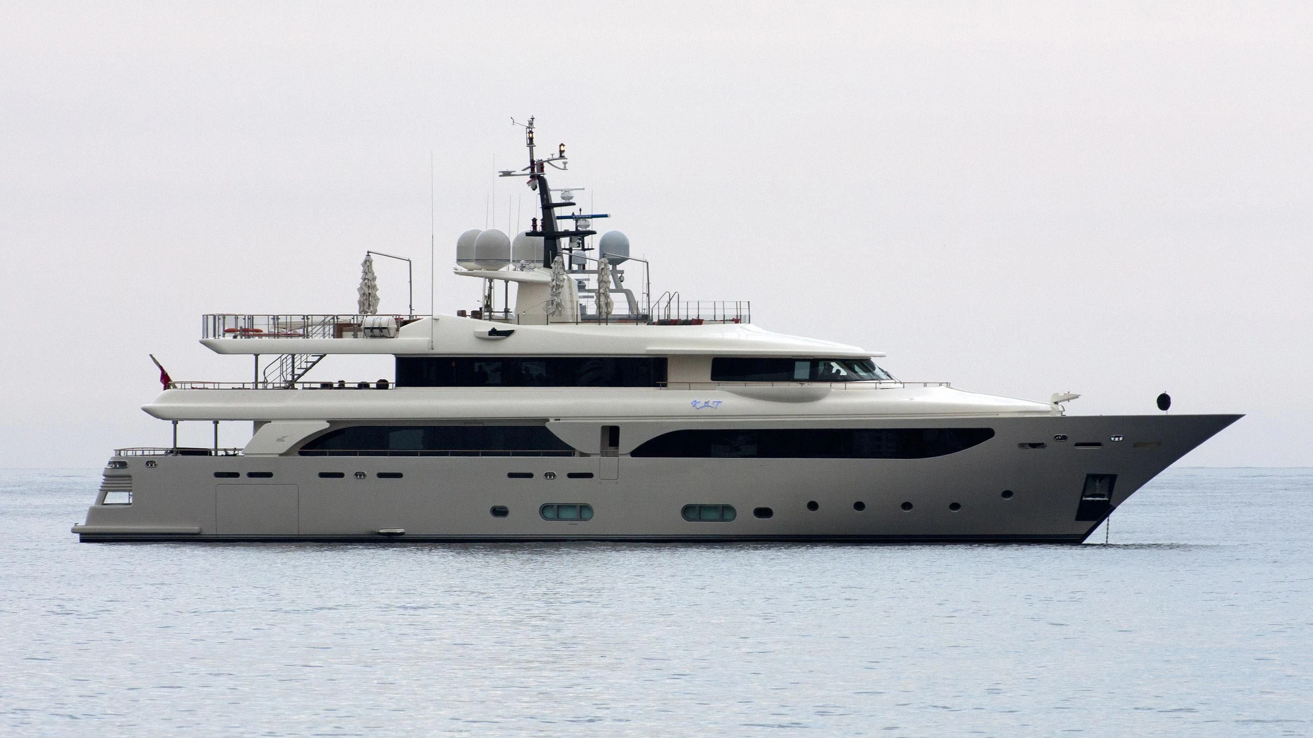 a large white yacht aboard PHOTON Yacht for Sale