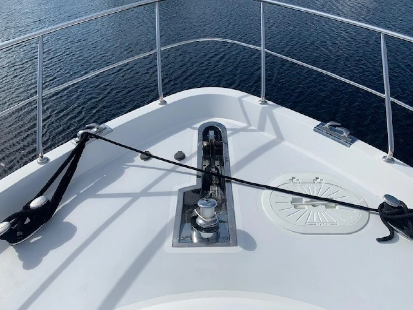 a person standing on a boat aboard LADY GIGI Yacht for Sale