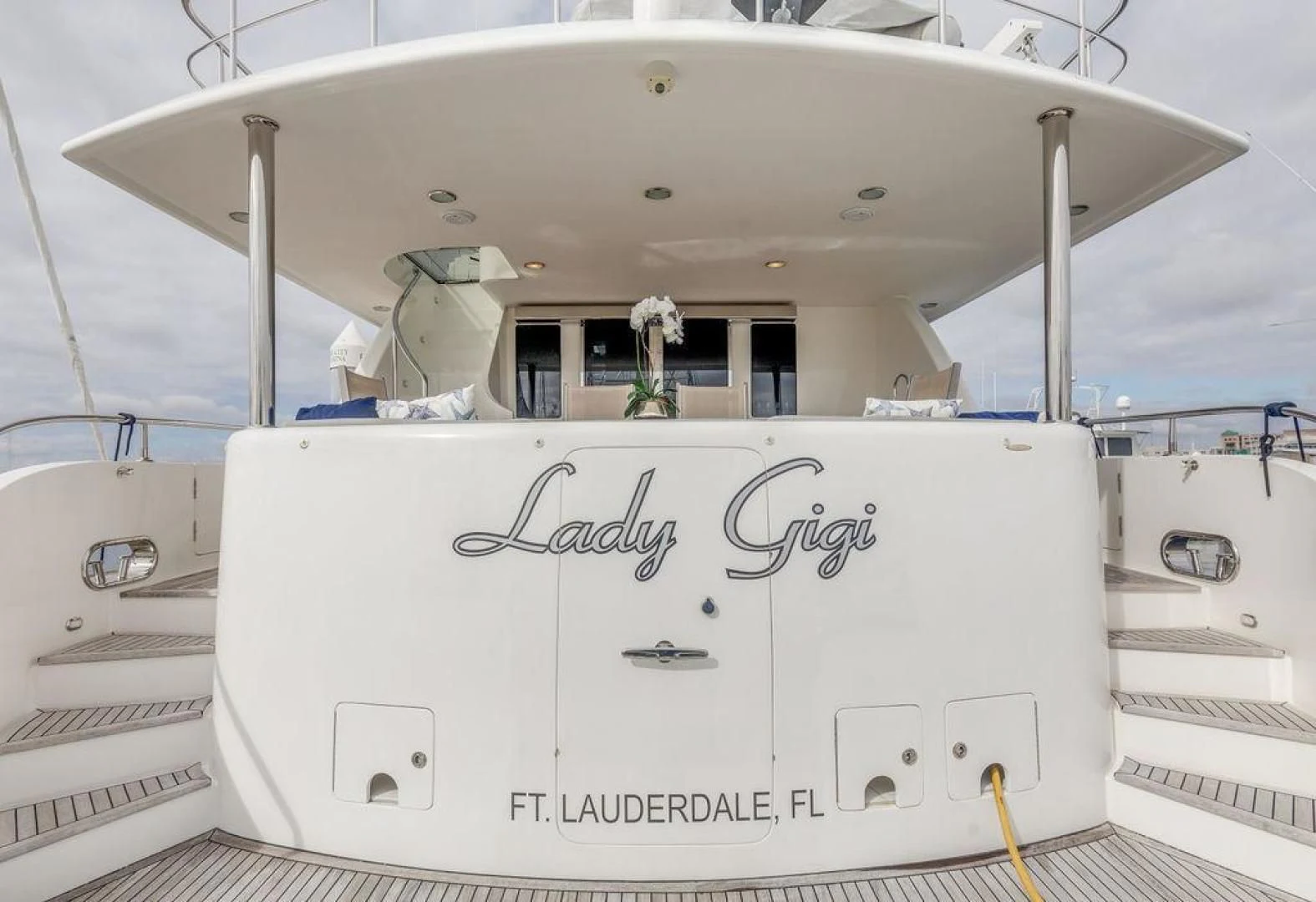 a white machine with a white label aboard LADY GIGI Yacht for Sale