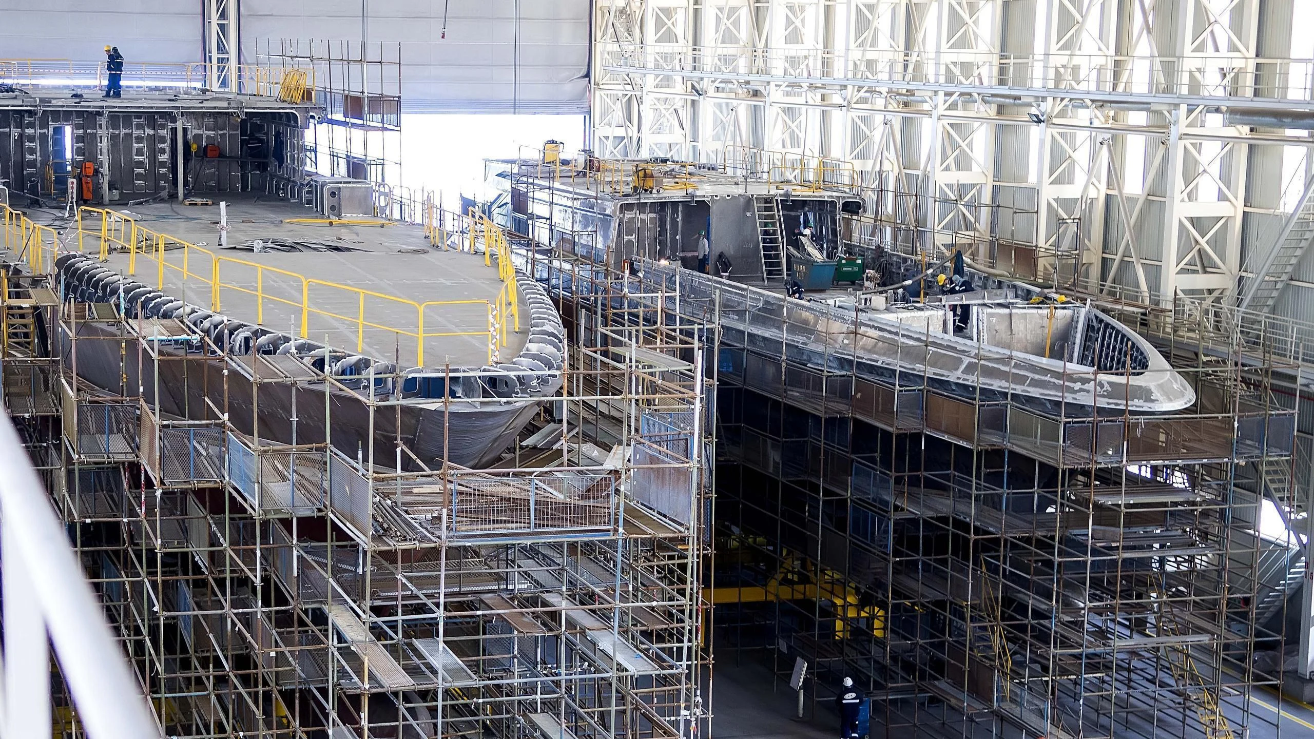 a large factory with several machines aboard JEWELS Yacht for Sale