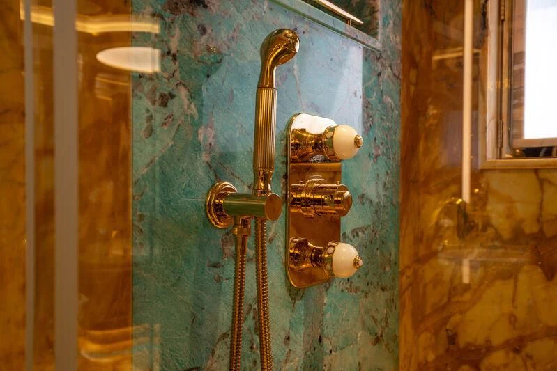 a door with a lock aboard JEWELS Yacht for Sale