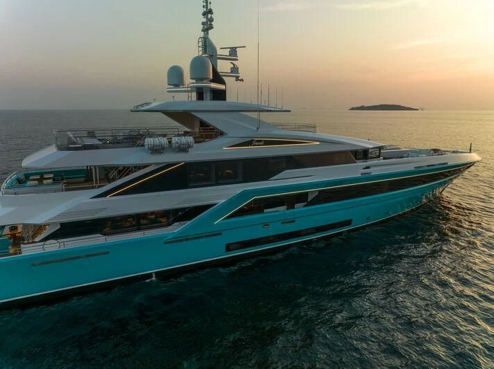 a boat in the water aboard JEWELS Yacht for Sale