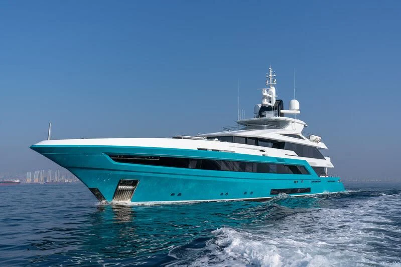 a boat on the water aboard JEWELS Yacht for Sale