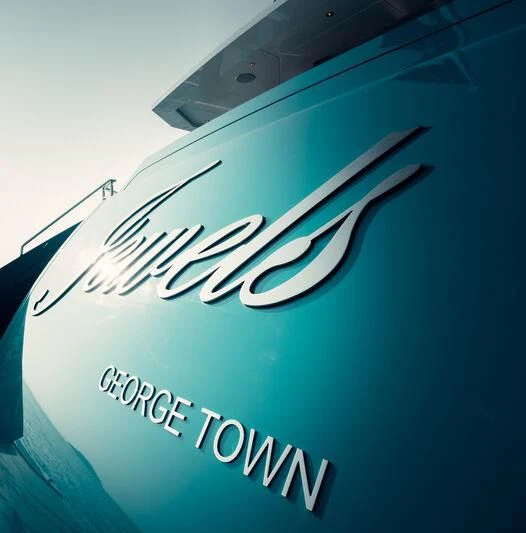 logo aboard JEWELS Yacht for Sale