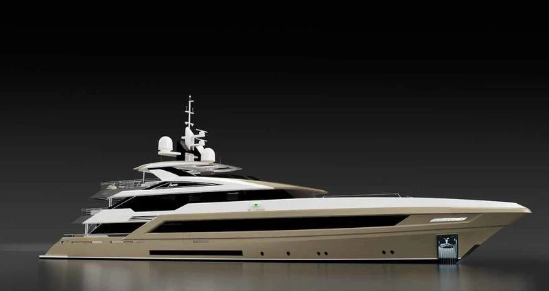 a white and black ship aboard JEWELS Yacht for Sale