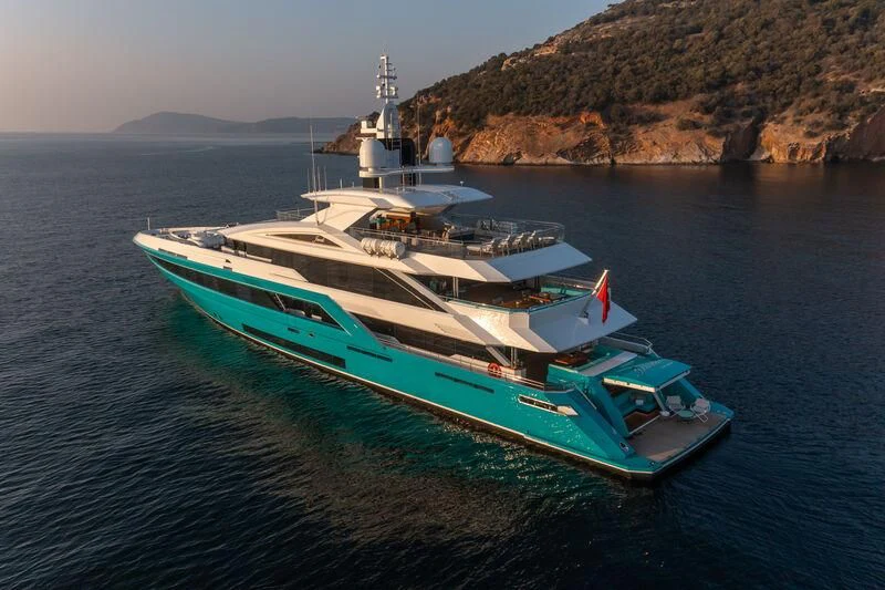 a boat in the water aboard JEWELS Yacht for Sale
