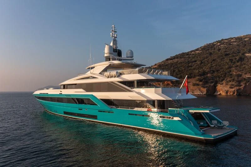 a boat on the water aboard JEWELS Yacht for Sale