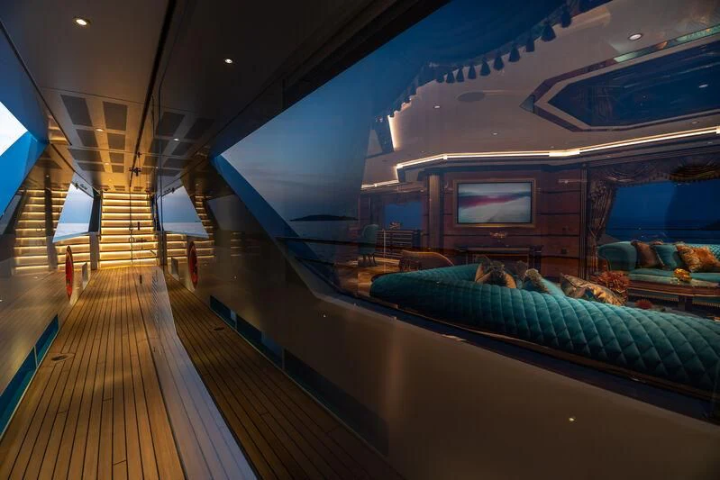 inside of a building aboard JEWELS Yacht for Sale