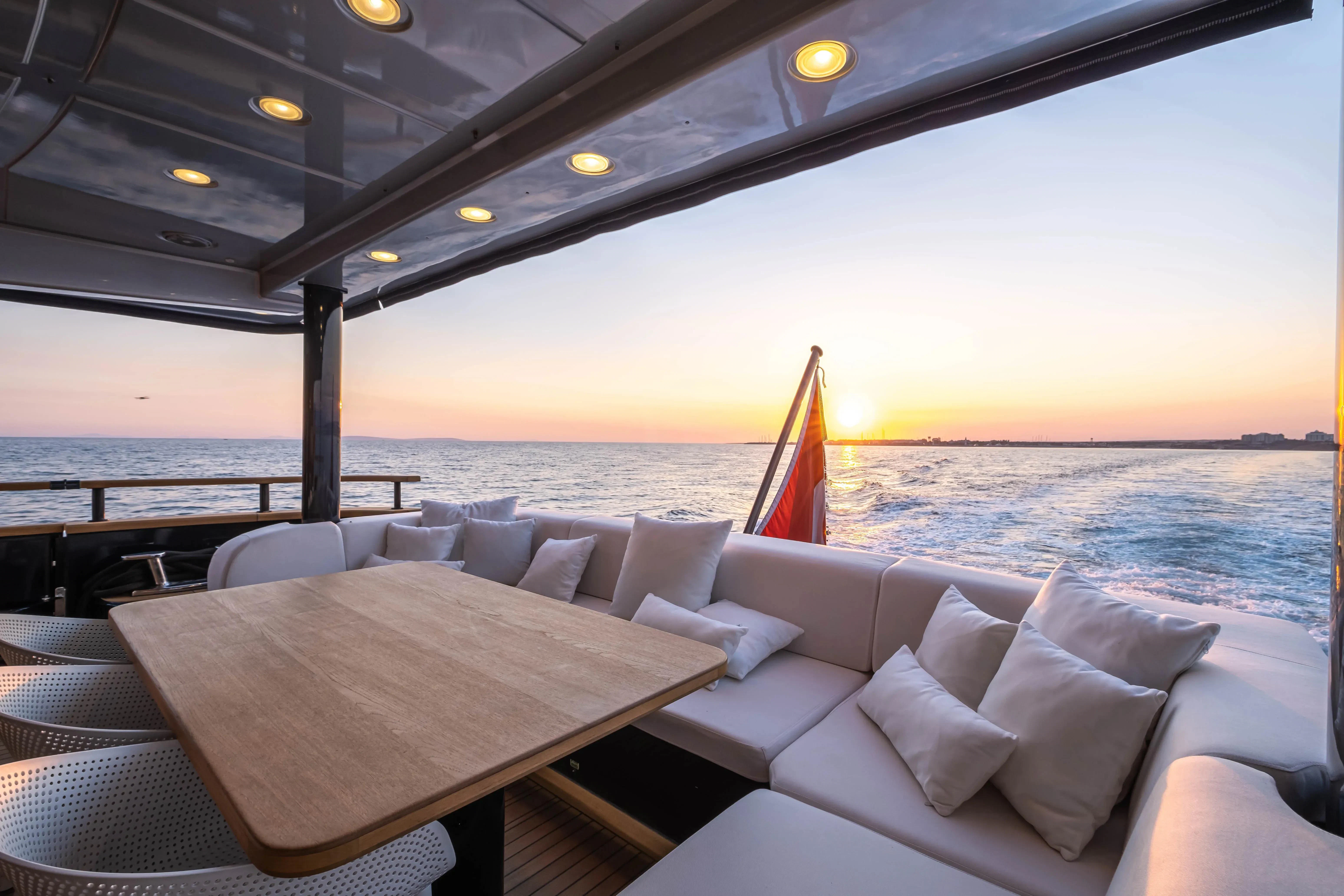 a boat on the water aboard HARUN Yacht for Charter