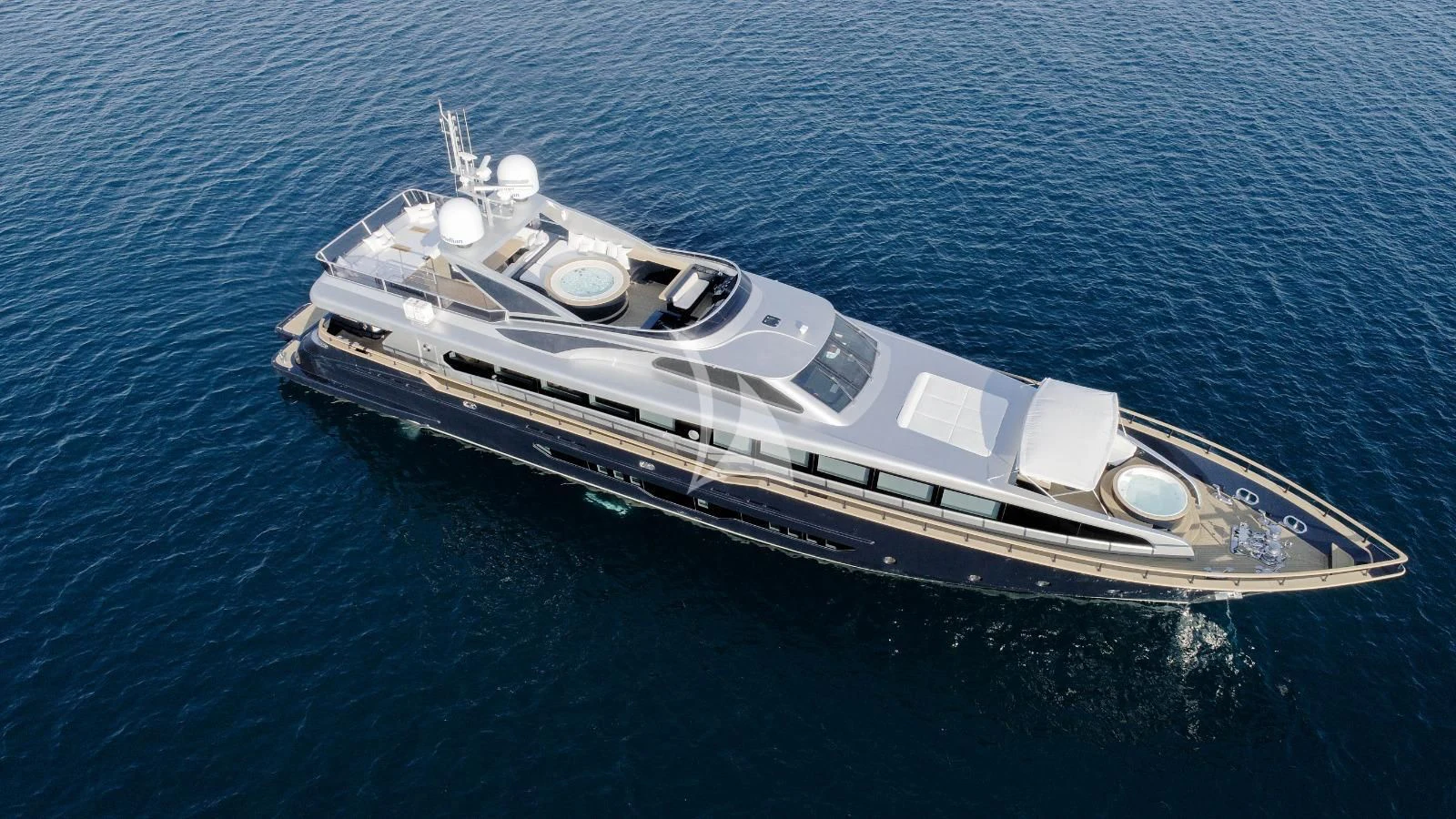 a ship in the water aboard HARUN Yacht for Charter