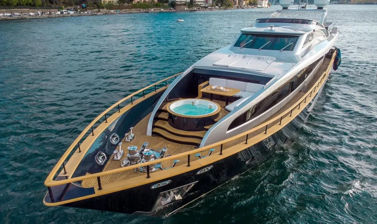 a boat in the water aboard HARUN Yacht for Charter
