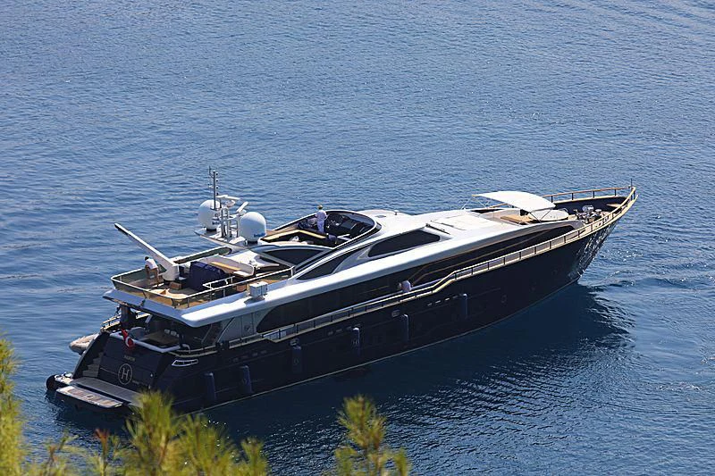 a boat on the water aboard HARUN Yacht for Charter