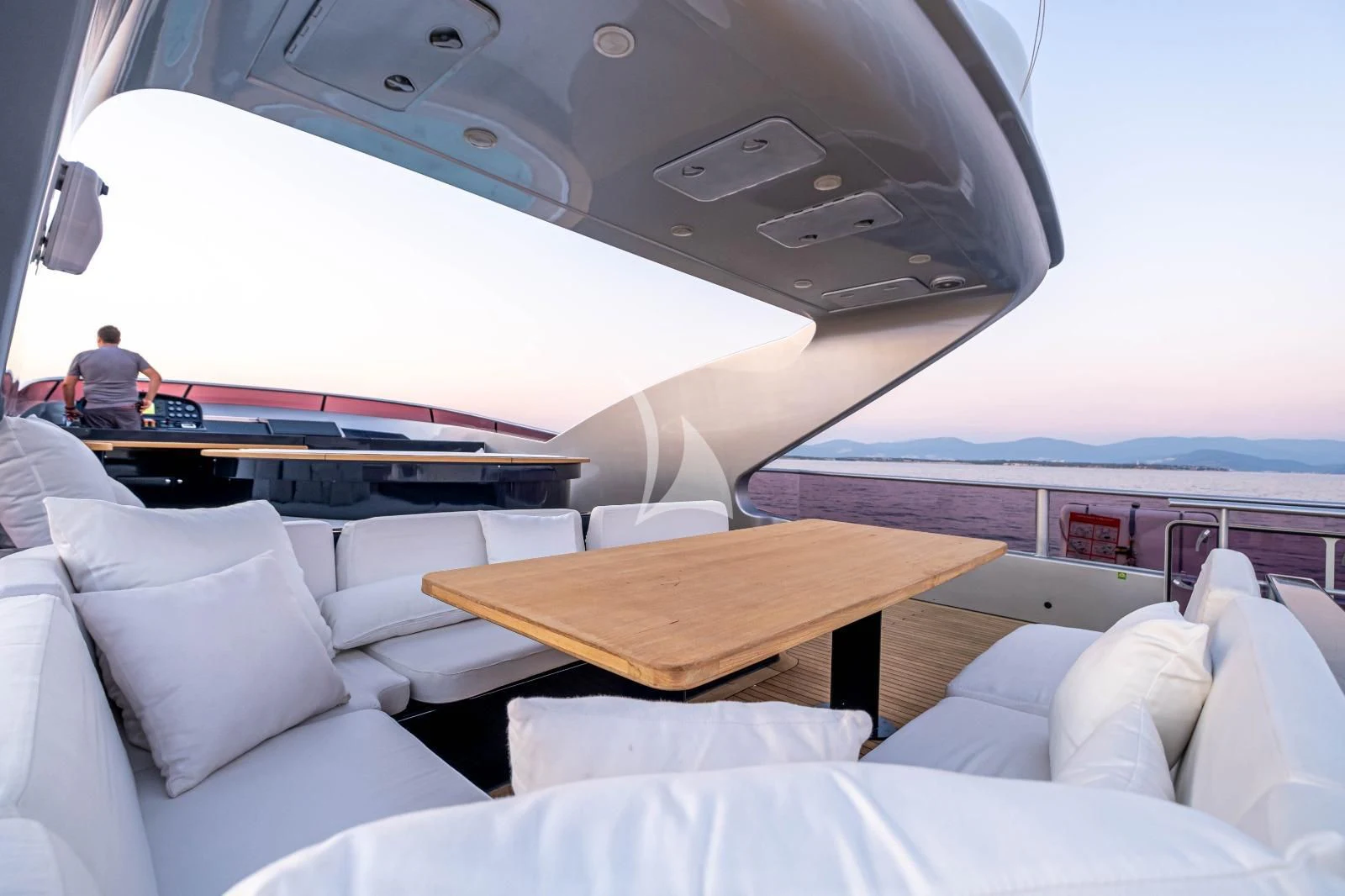 a cockpit of a plane aboard HARUN Yacht for Charter