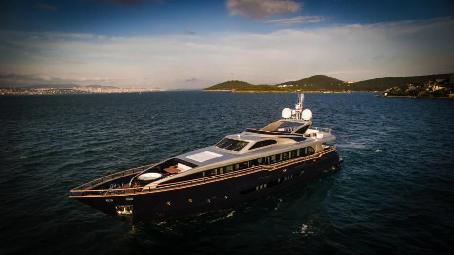 a boat in the water aboard HARUN Yacht for Charter