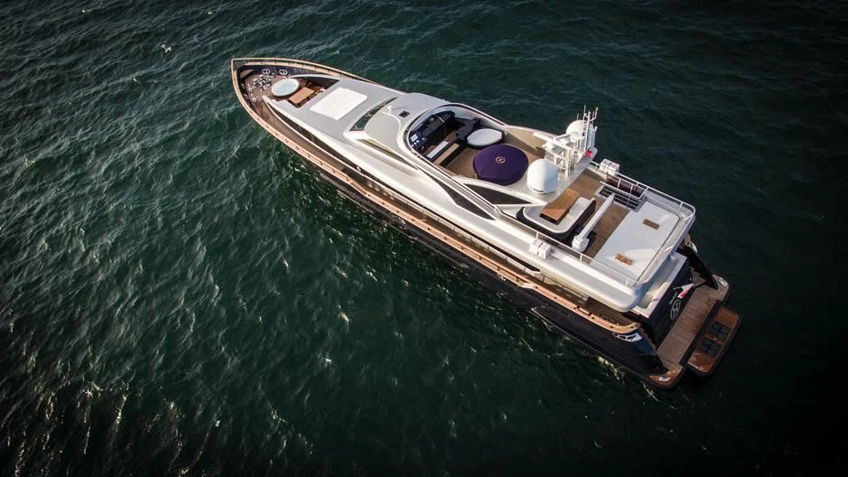 a boat in the water aboard HARUN Yacht for Charter