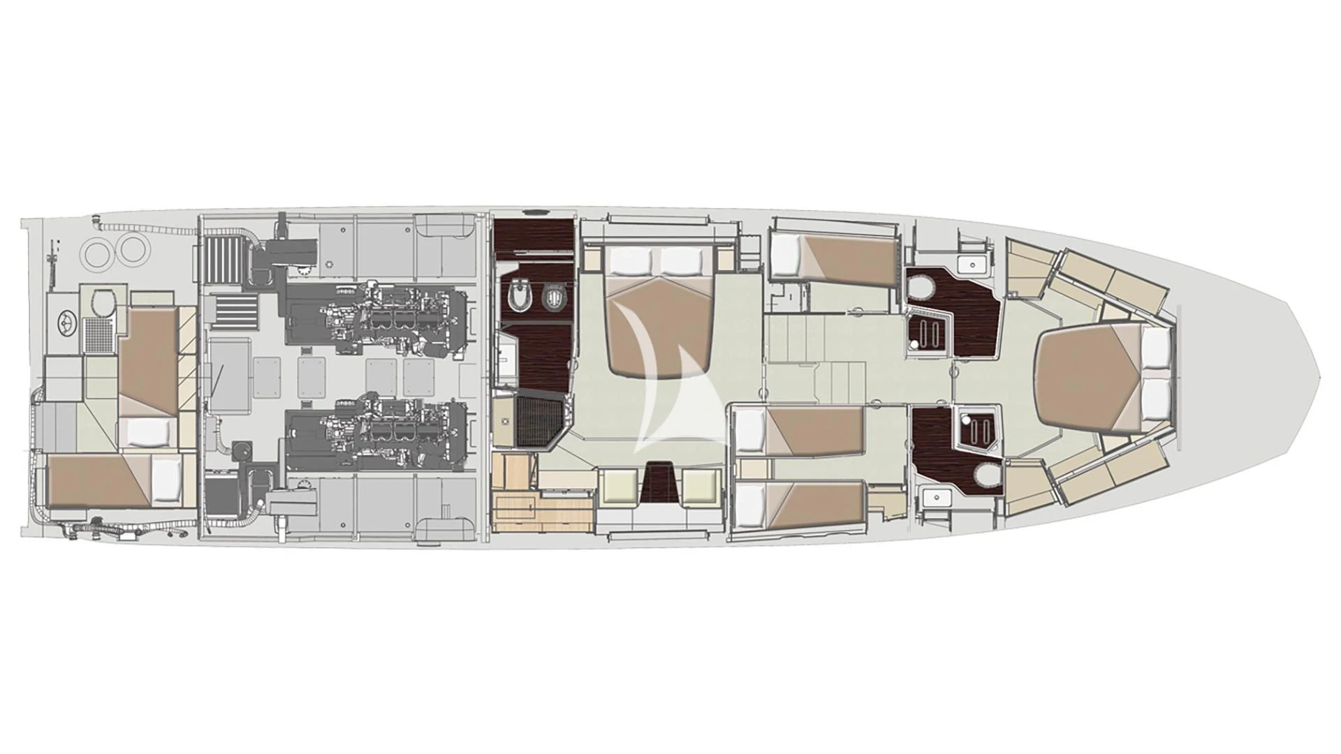 diagram aboard TAMARA II Yacht for Sale