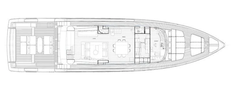 engineering drawing aboard BESTIA Yacht for Sale