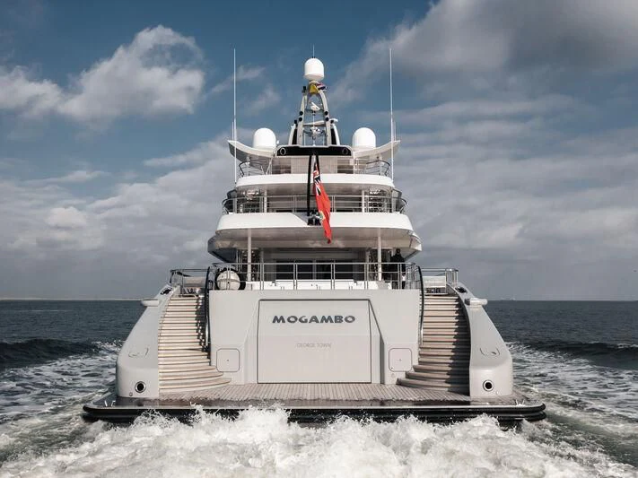 a ship in the water aboard MOGAMBO Yacht for Sale