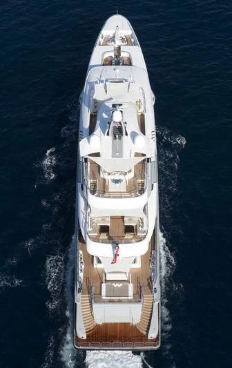 a space ship in the water aboard MOGAMBO Yacht for Sale