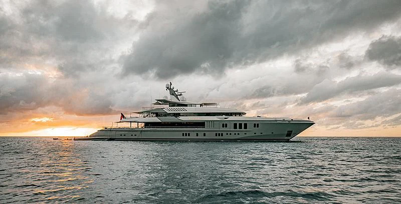 a ship in the water aboard MOGAMBO Yacht for Sale