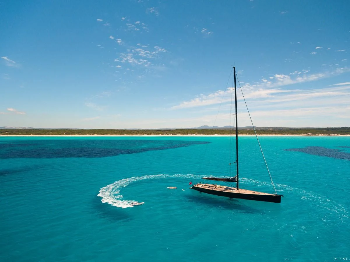 a boat on the water aboard WALLY LOVE Yacht for Charter