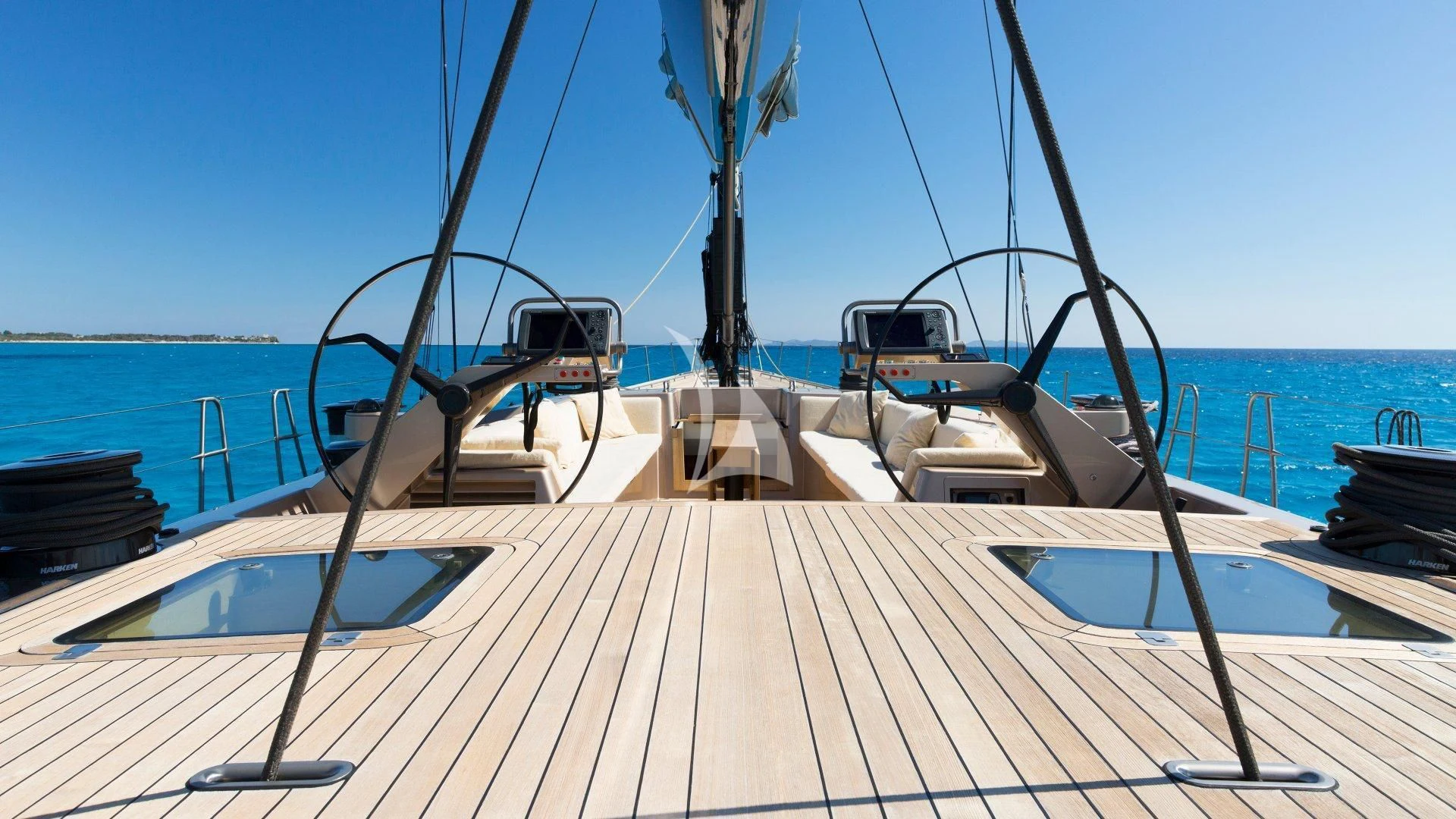a boat on the water aboard WALLY LOVE Yacht for Charter