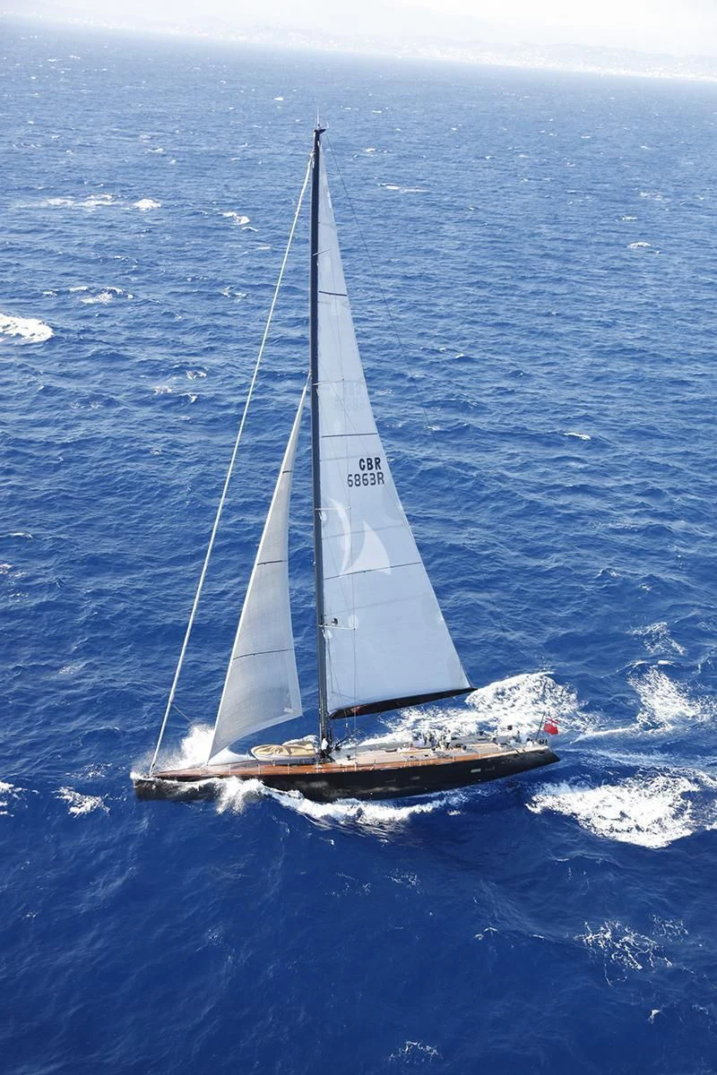 a sailboat in the water aboard WALLY LOVE Yacht for Charter